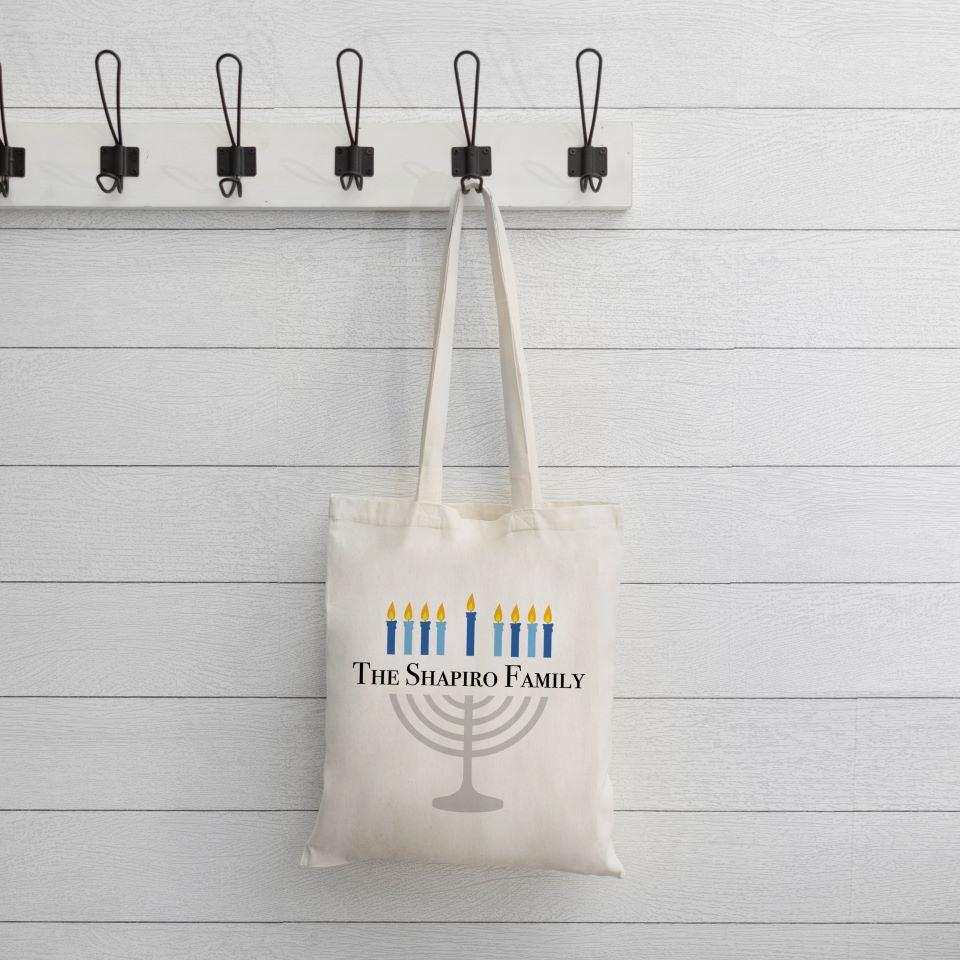 Personalized Hanukkah Tote Bag