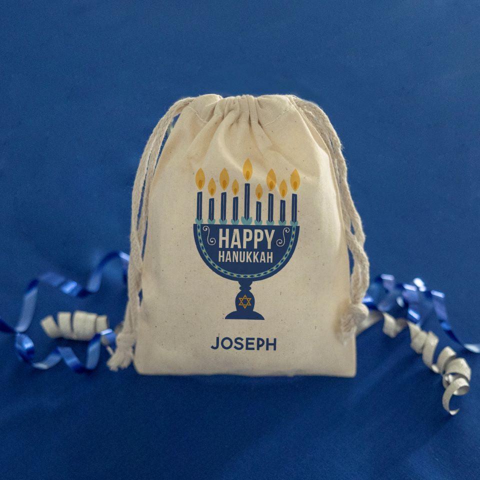 Personalized Hanukkah Gelt Bags