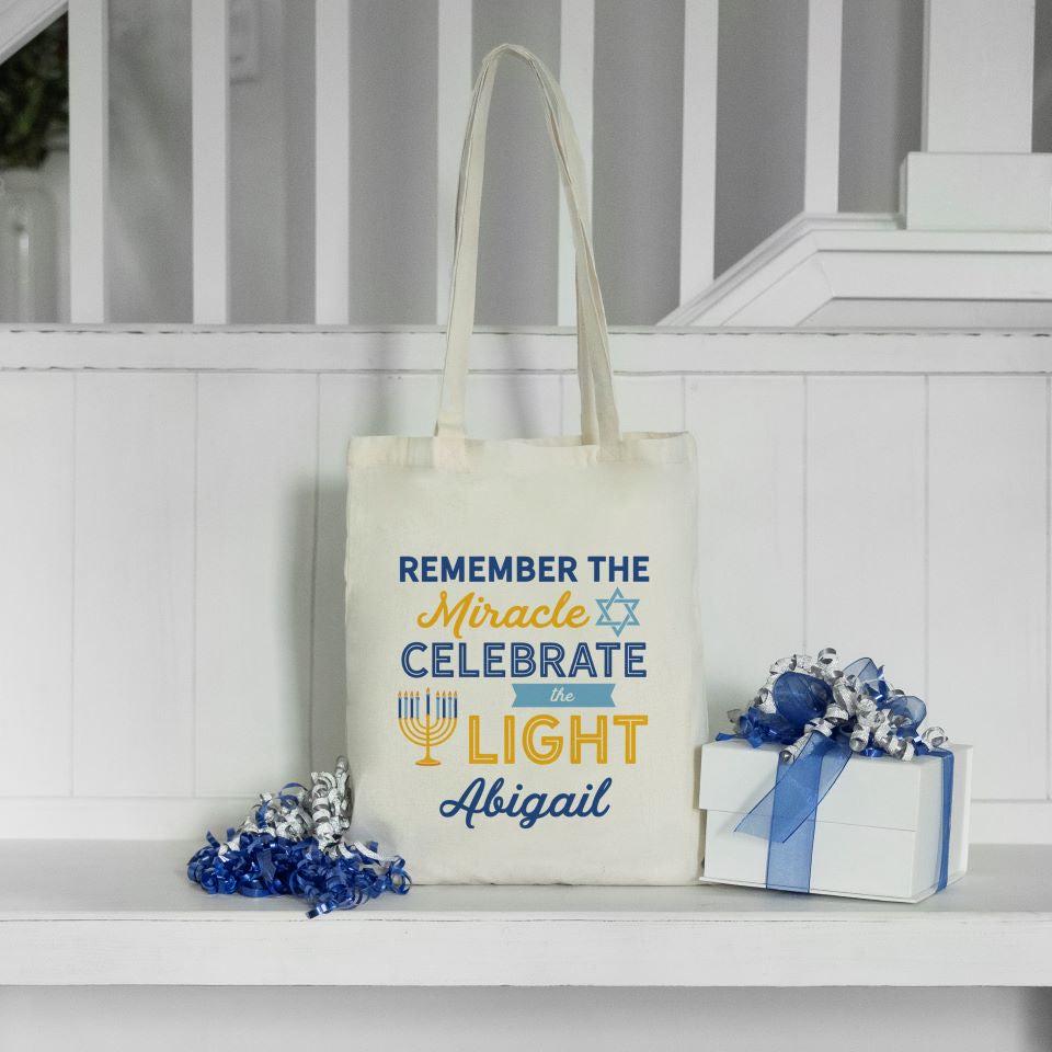 Personalized Hanukkah Tote Bag