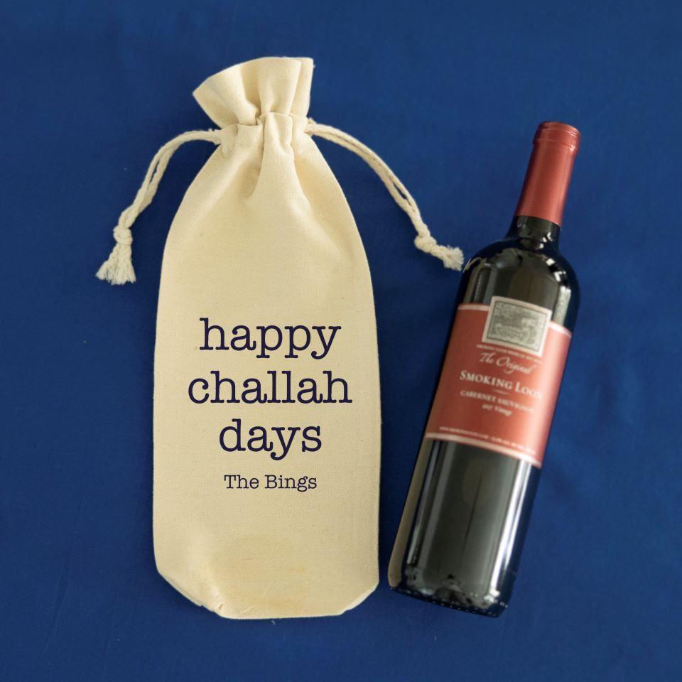 Personalized Hanukkah Wine Gift Bags