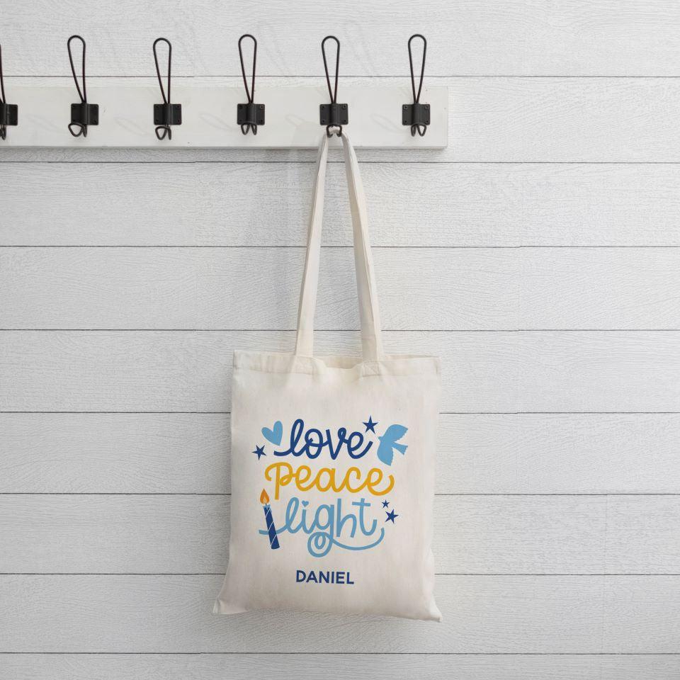 Personalized Hanukkah Tote Bag