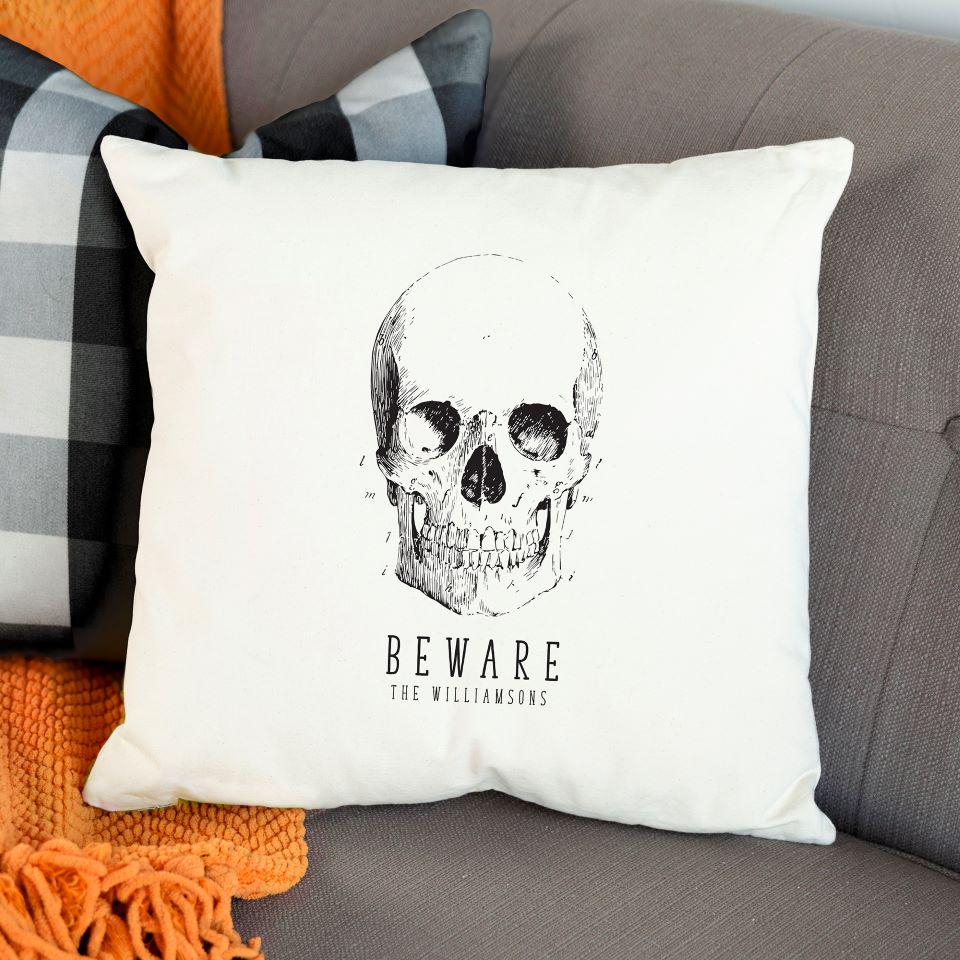 Personalized Haunted Home Throw Pillows (Insert Included)