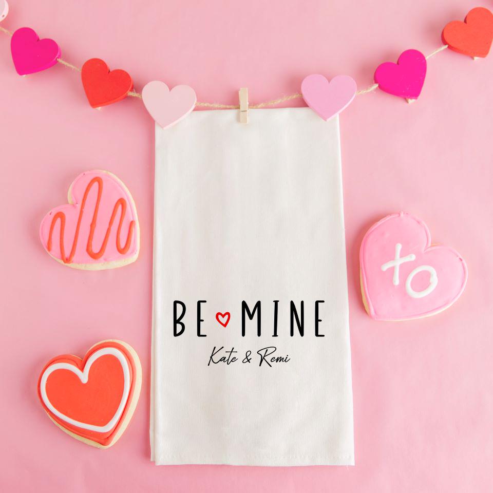 Personalized Hearts Day Tea Towels