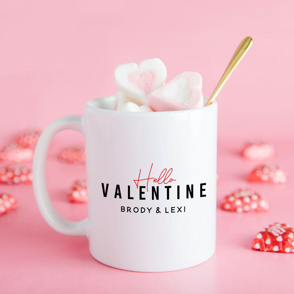 Personalized Hearts Day Mugs