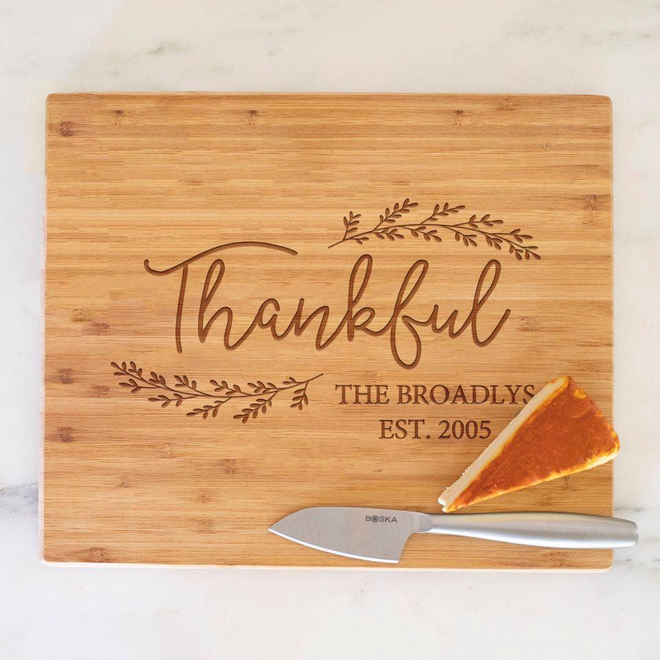 Personalized Holiday 11x13 bamboo Cutting Boards