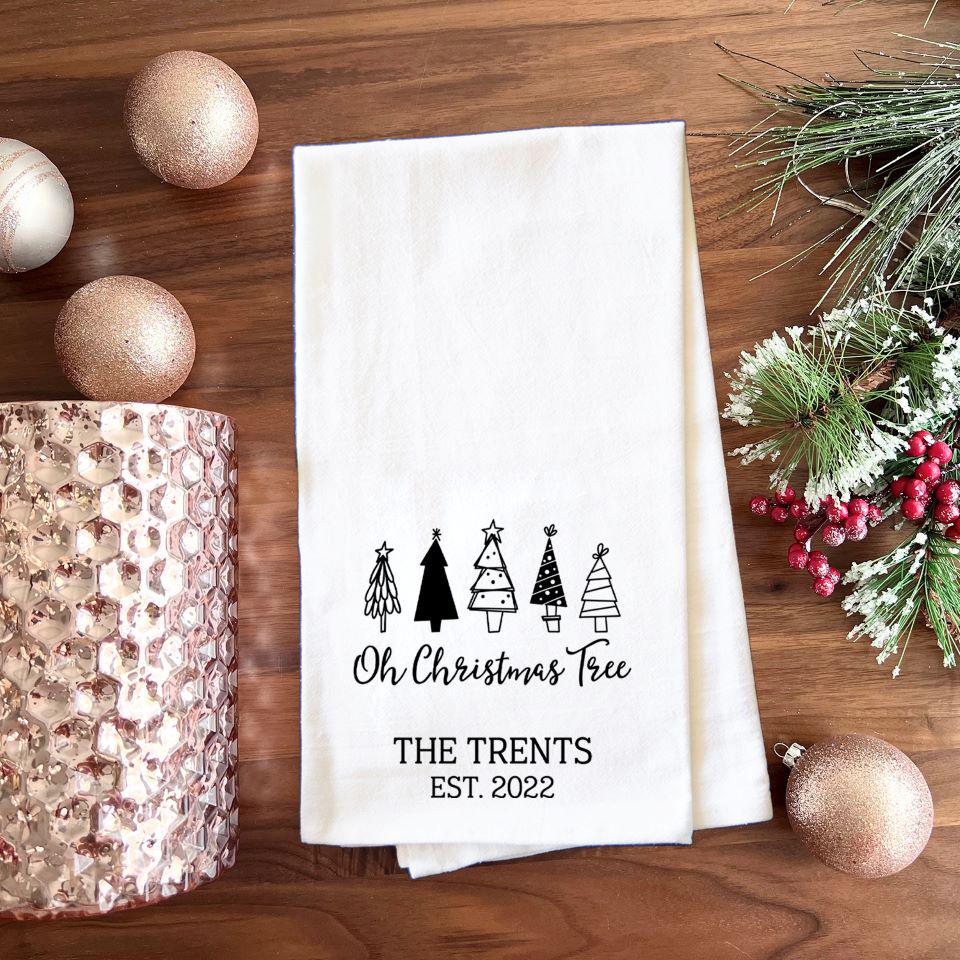 Personalized Holiday Tea Towels