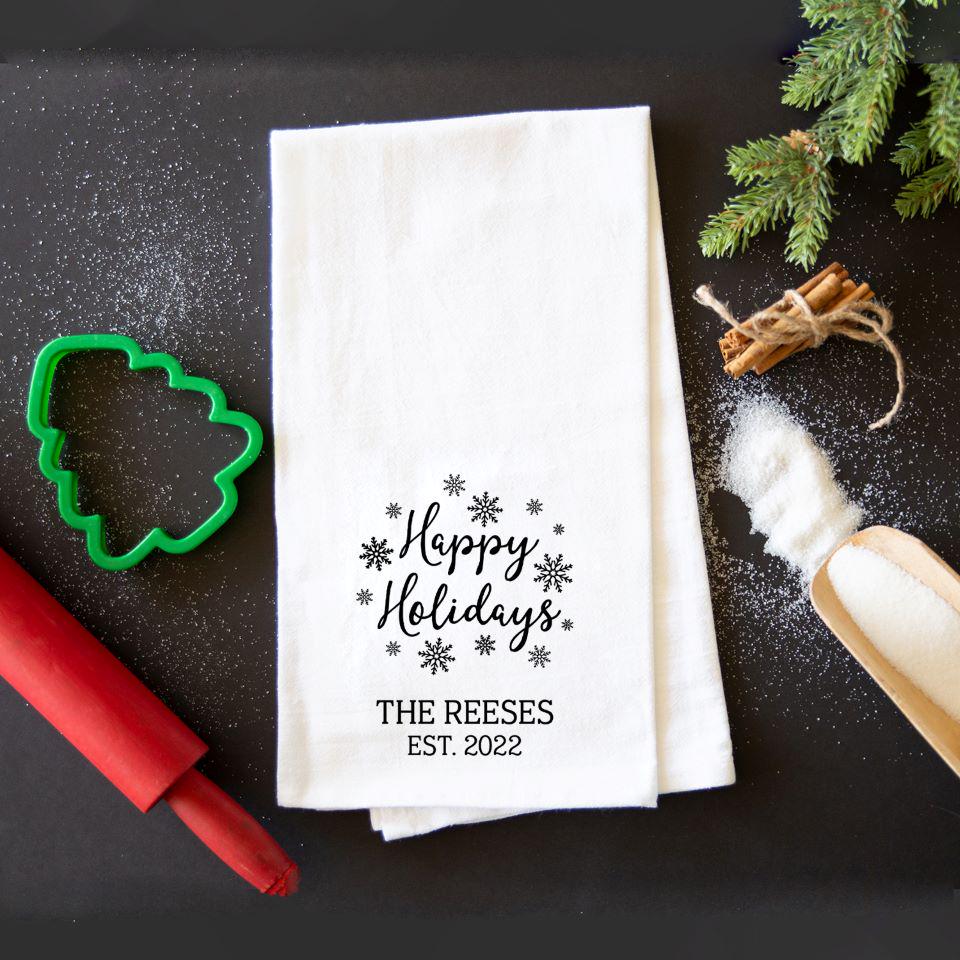 Personalized Holiday Tea Towels