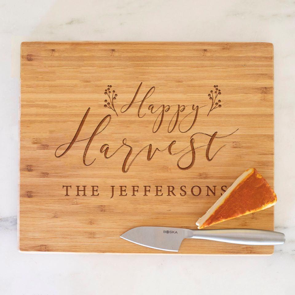 Personalized Holiday 11x13 bamboo Cutting Boards