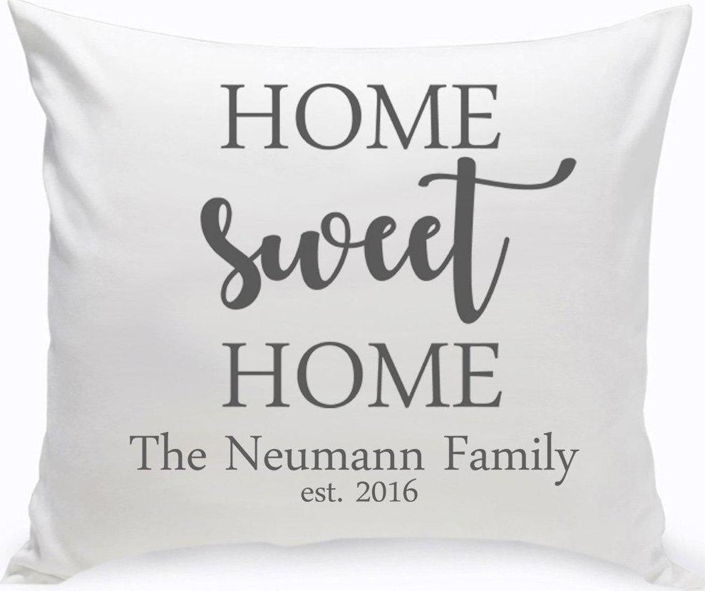 Personalized Home Sweet Home Throw Pillow