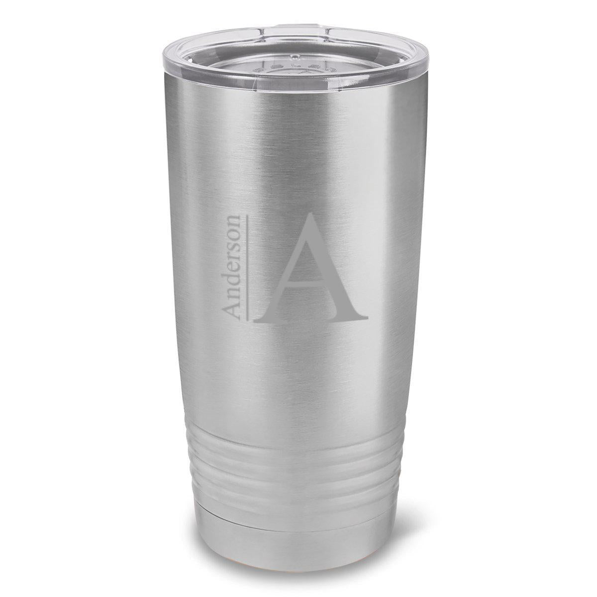 Personalized Hsavk 20 oz. Stainless Silver Double Wall Insulated Tumbler - All