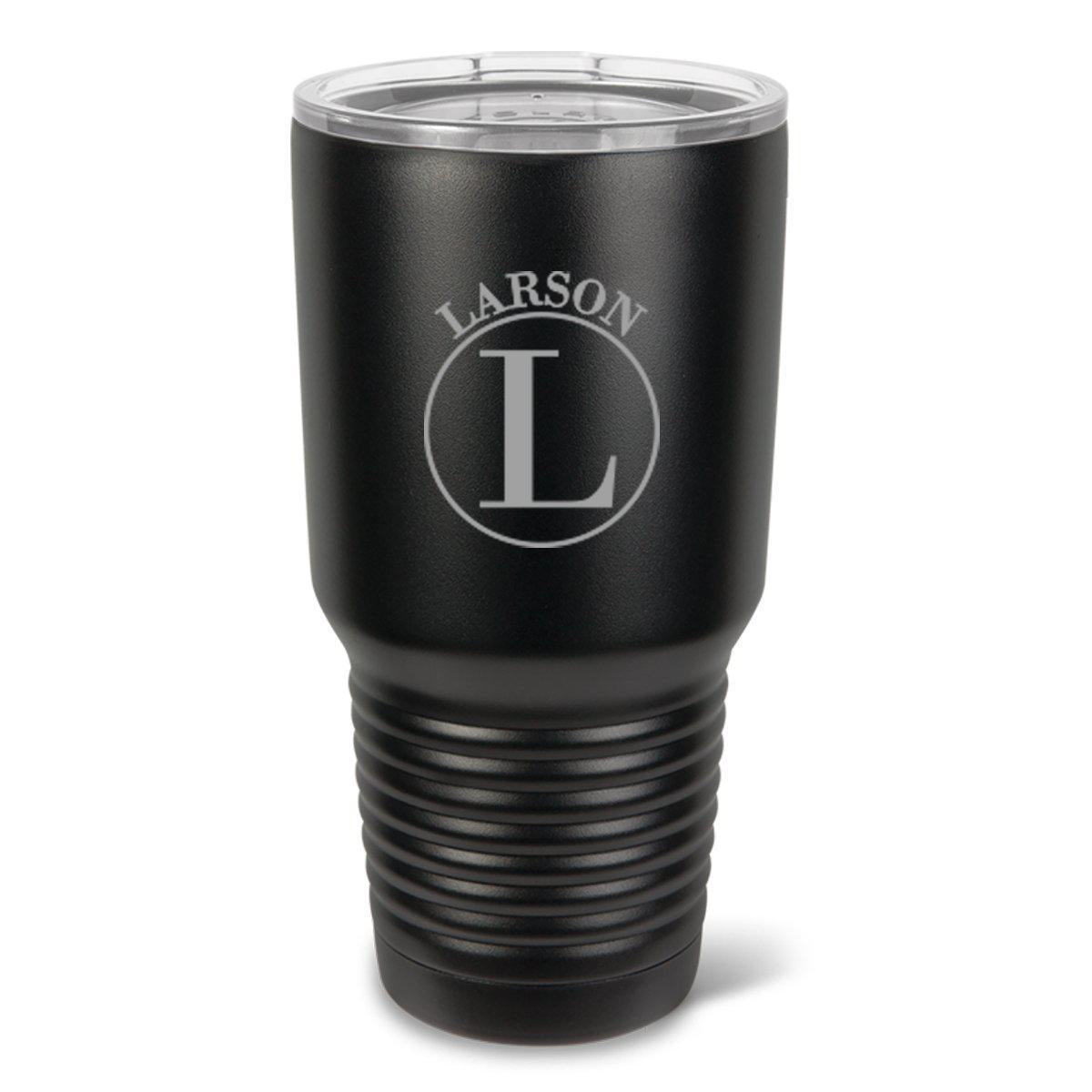 Personalized Hsavk 30 oz. Black Matte Double Wall Insulated Tumbler