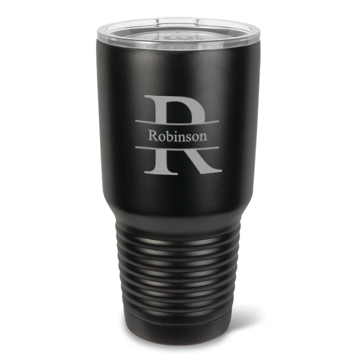 Personalized Hsavk 30 oz. Black Matte Double Wall Insulated Tumbler