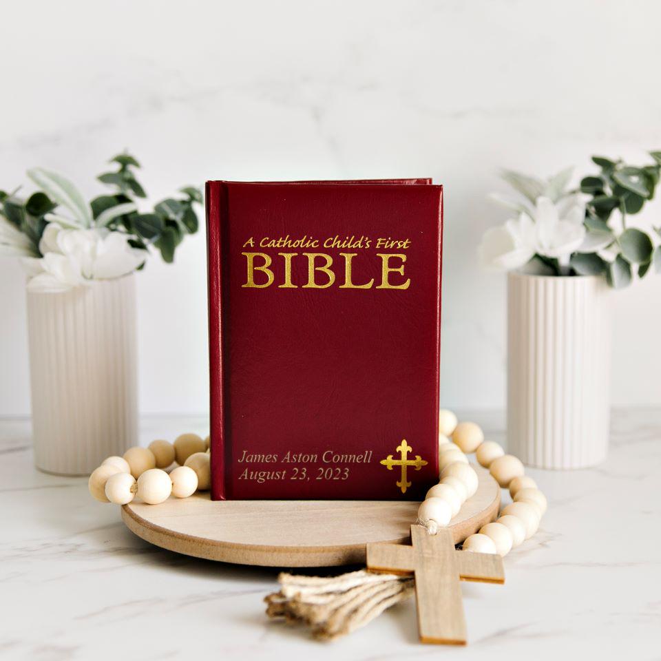 Personalized Illustrated Children's First Bible - Catholic