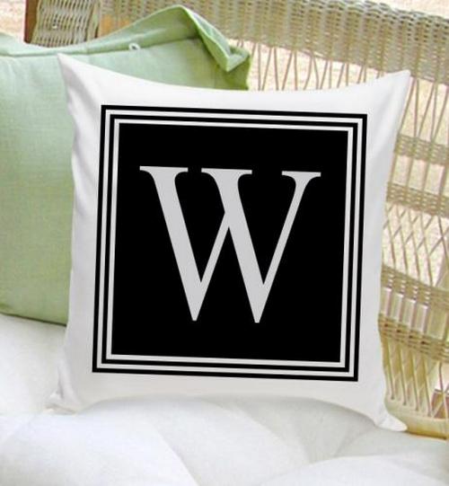 Personalized Initial Throw Pillow