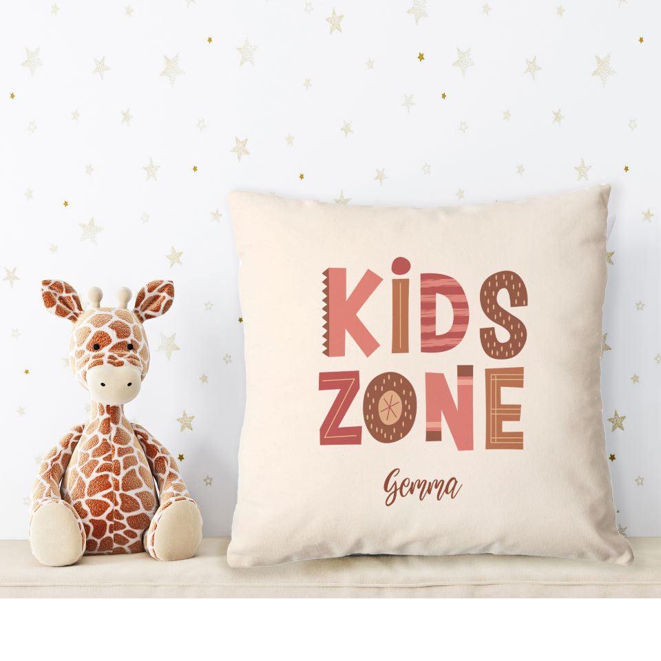 Personalized Kids Zone Throw Pillow Covers