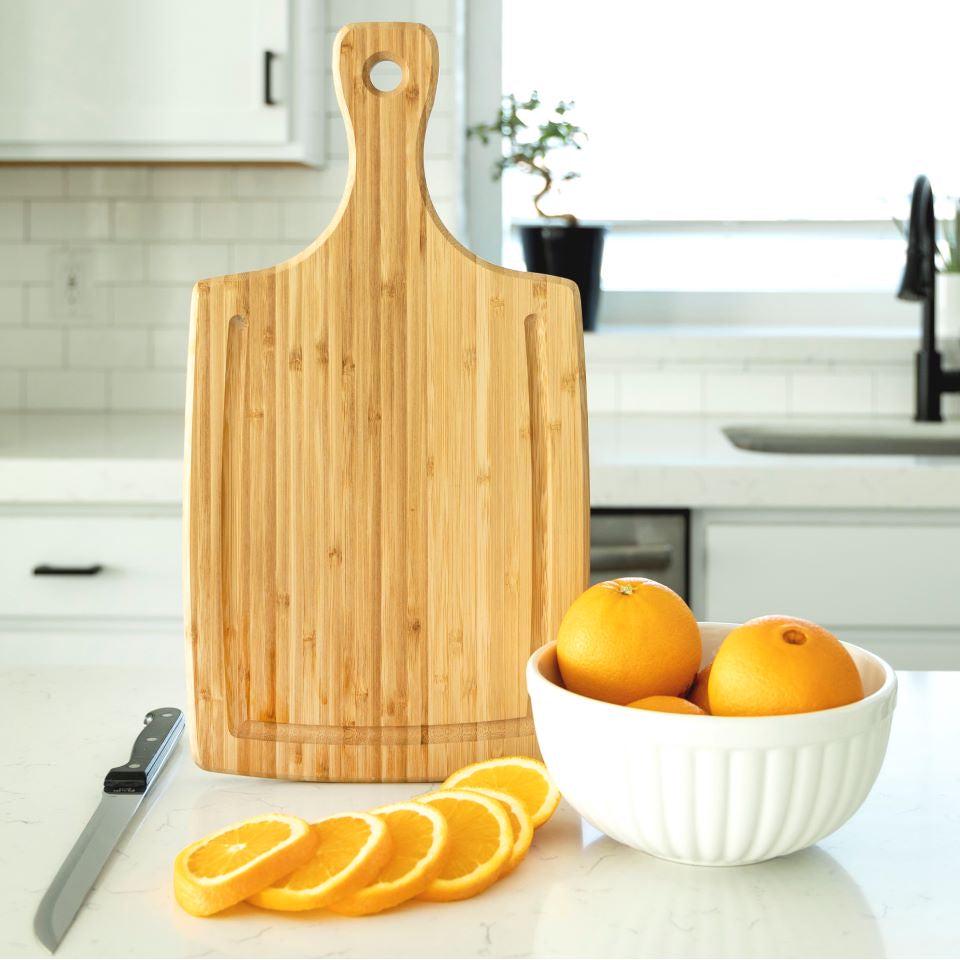 Personalized Large Handled Cutting Board with Juice Grooves - Holiday Collection