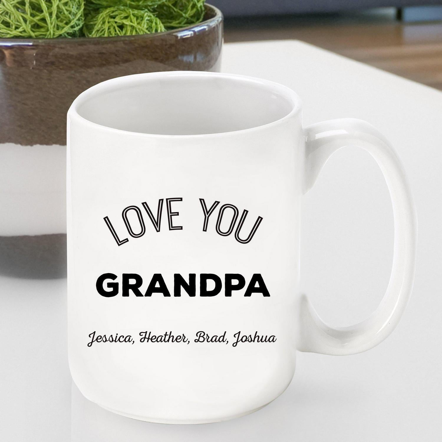 Personalized Love You Dad/Grandpa Coffee Mug