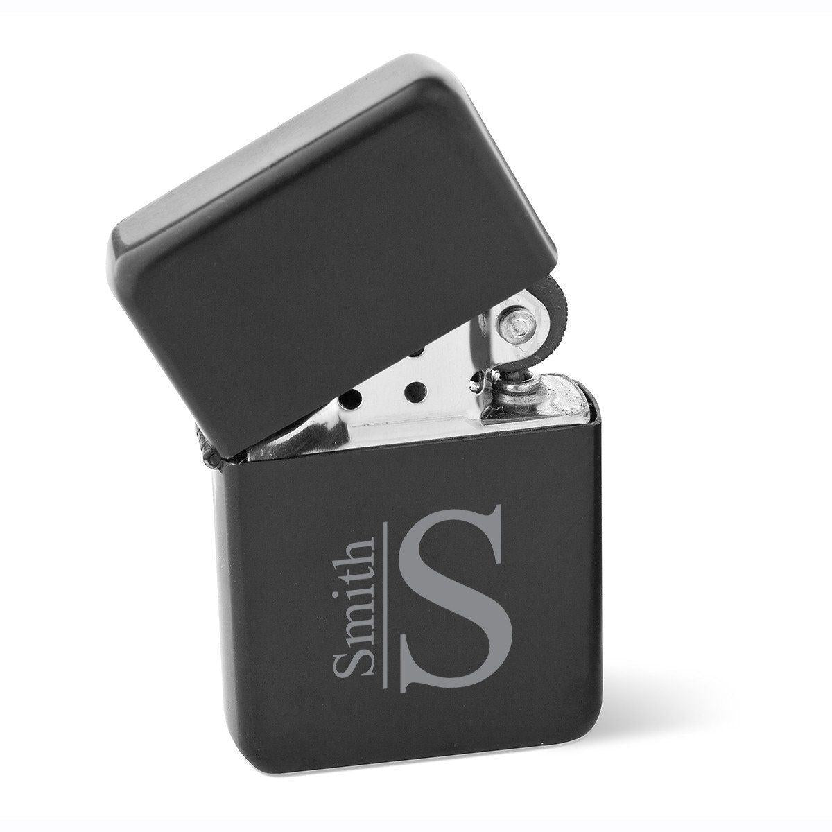 Personalized Matte Black Wind Proof Lighter