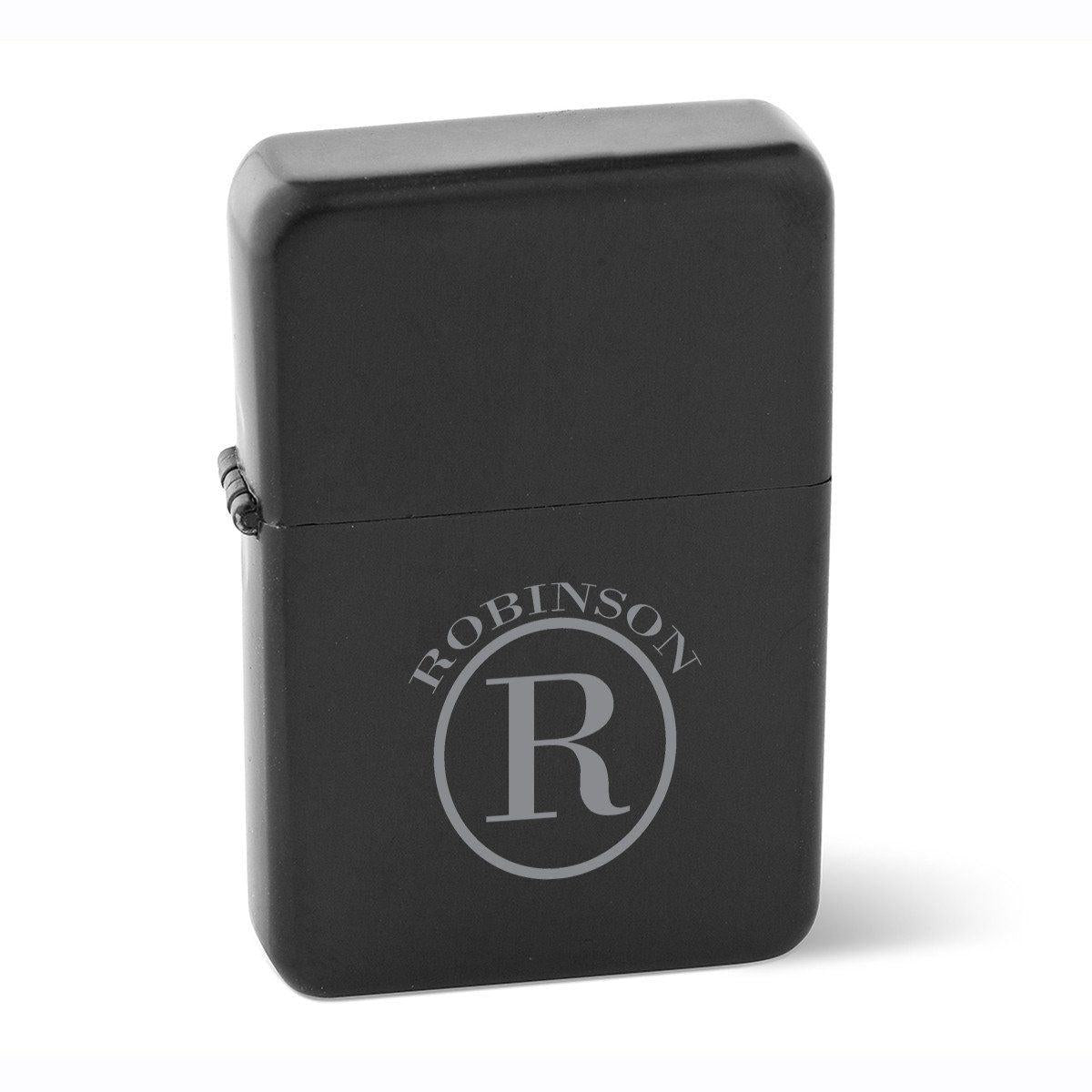 Personalized Matte Black Wind Proof Lighter