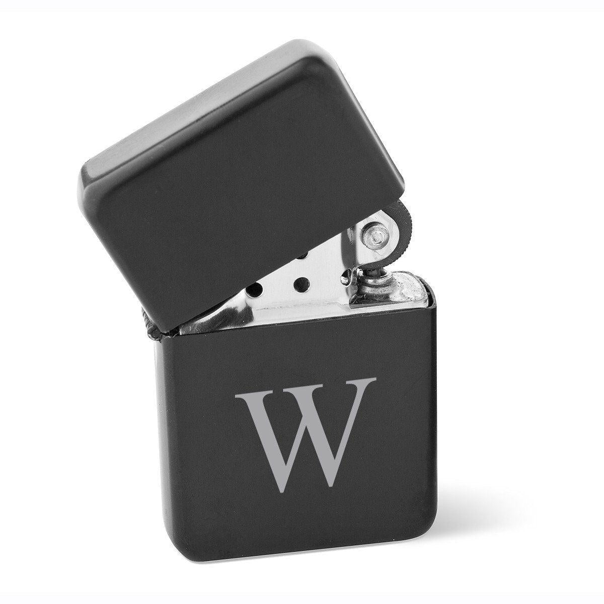 Personalized Matte Black Wind Proof Lighter