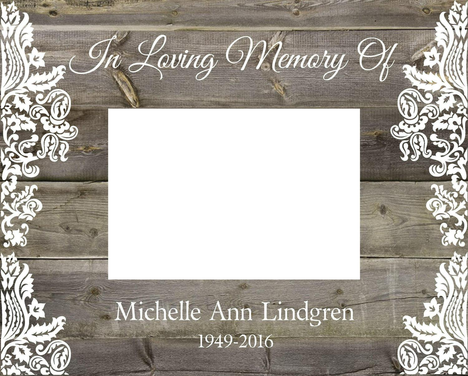 Personalized Memorial Frame