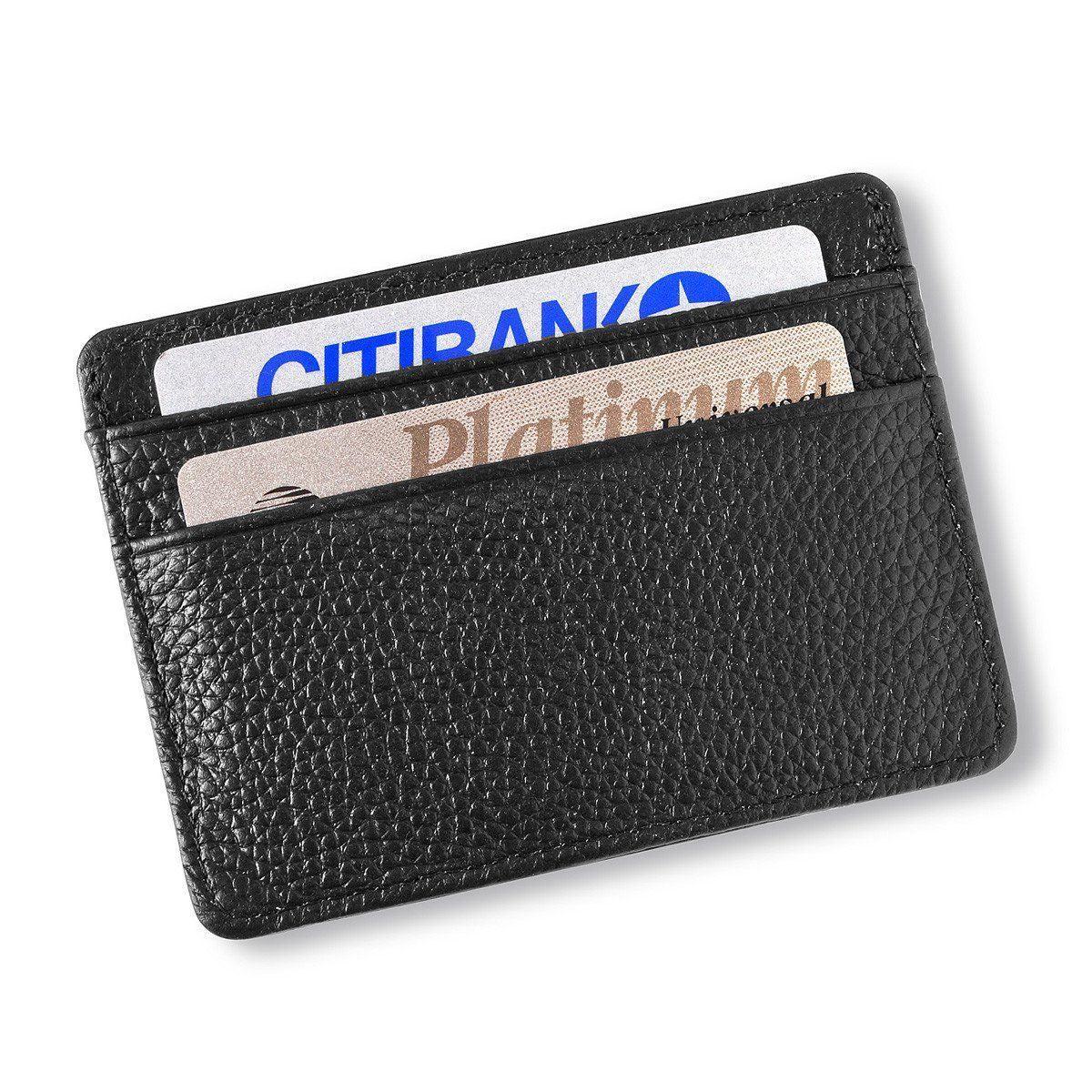 Personalized Money Clip - Card Holder - Studded Leather