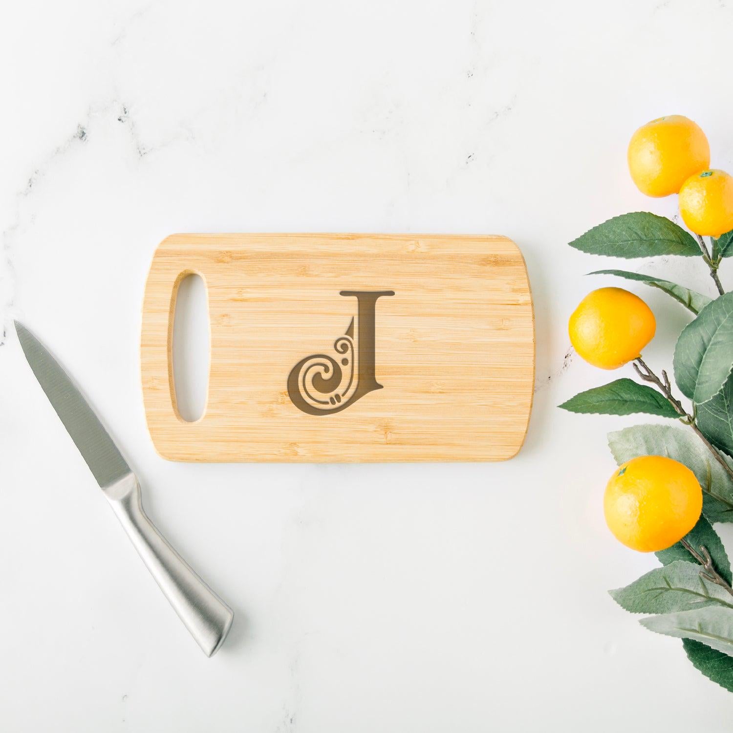 Personalized Monogrammed Easy Carry Cutting Board