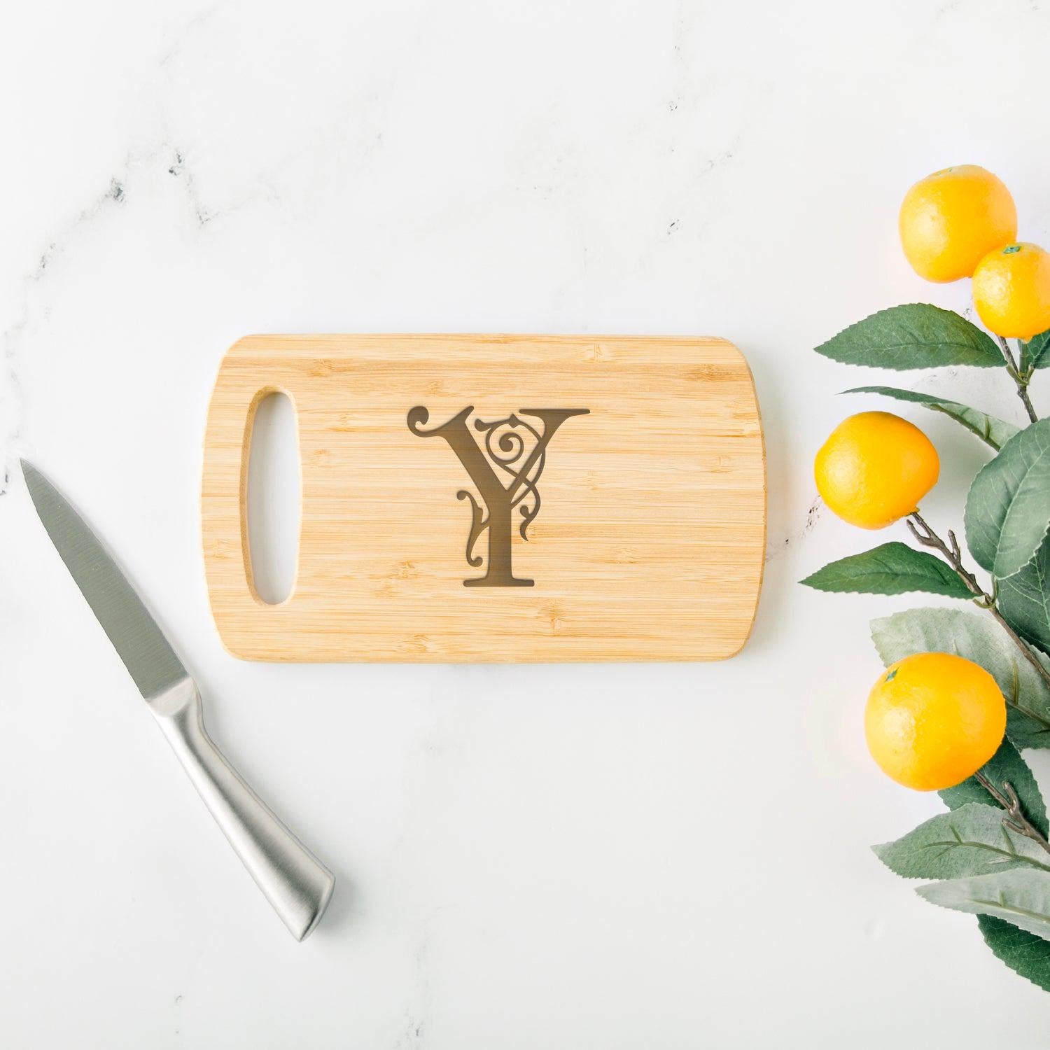 Personalized Monogrammed Easy Carry Cutting Board