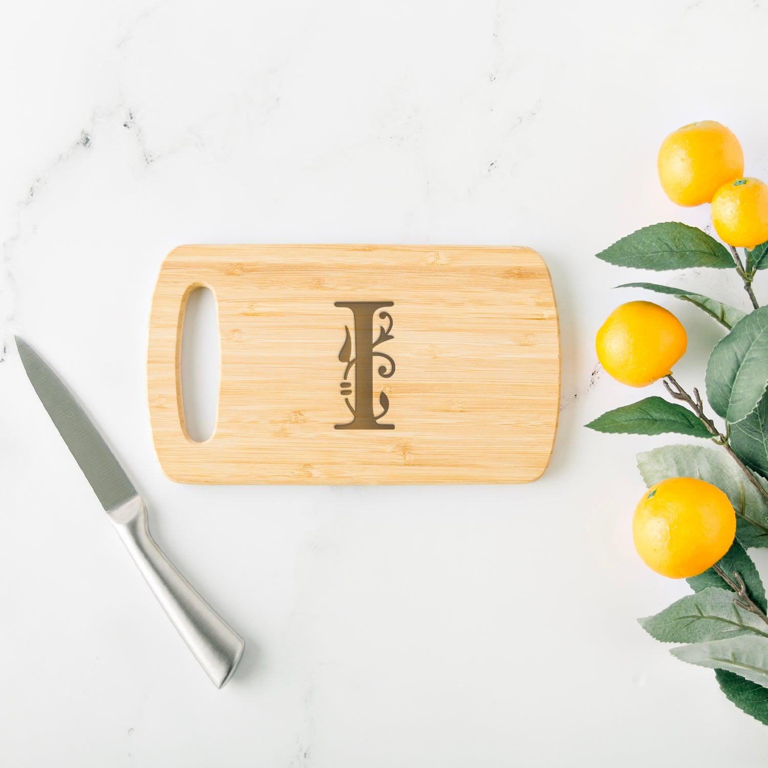 Personalized Monogrammed Easy Carry Cutting Board