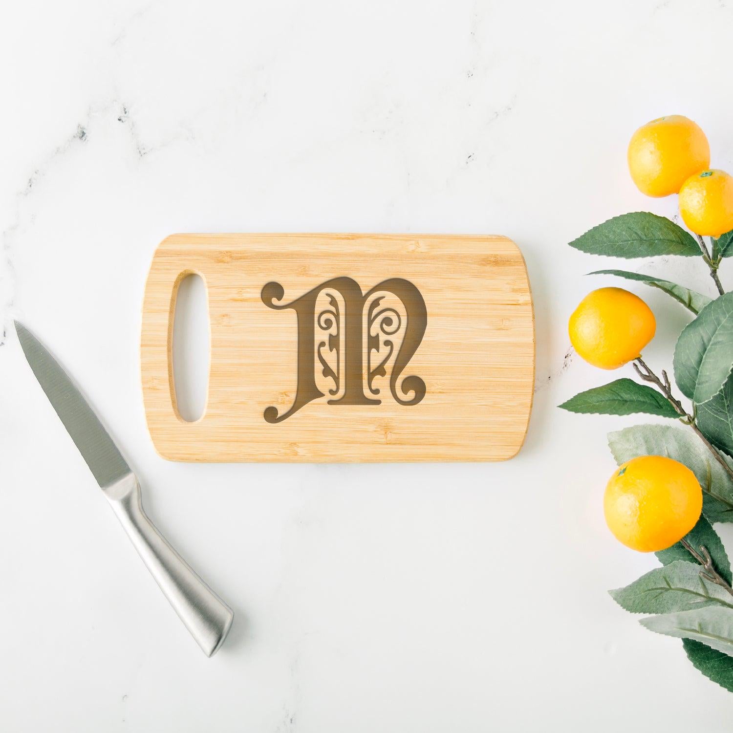 Personalized Monogrammed Easy Carry Cutting Board