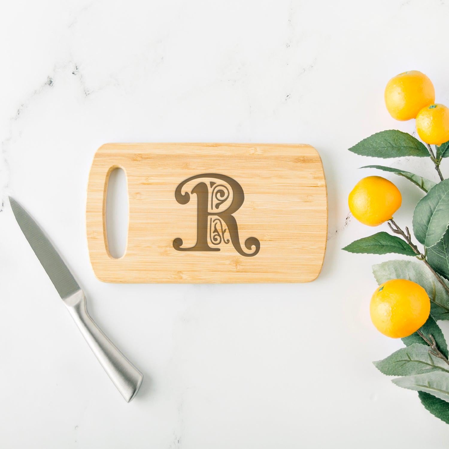 Personalized Monogrammed Easy Carry Cutting Board