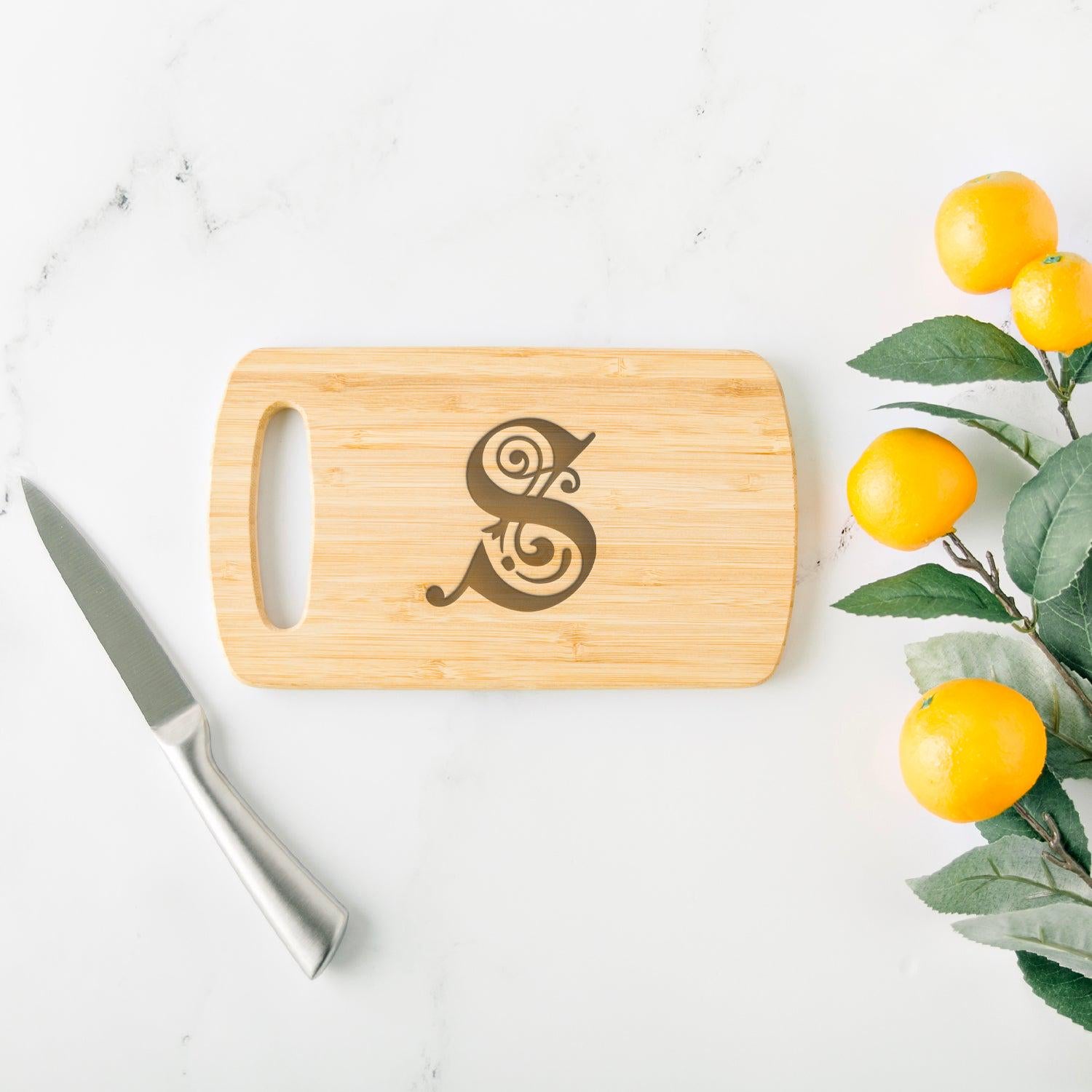 Personalized Monogrammed Easy Carry Cutting Board