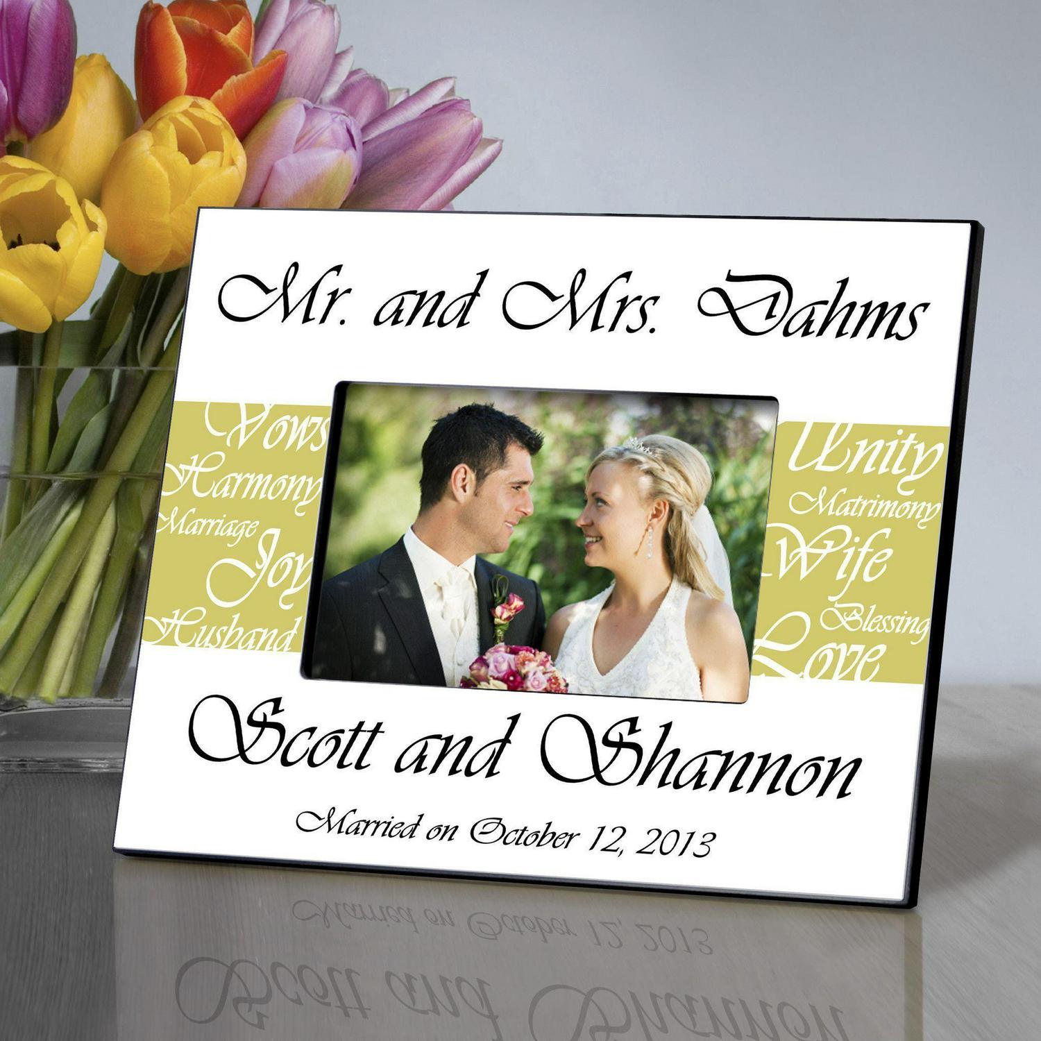 Personalized Picture Frame - Mr. and Mrs. - Wedding Gifts