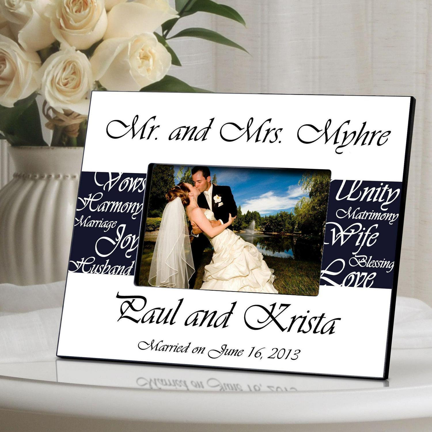 Personalized Picture Frame - Mr. and Mrs. - Wedding Gifts