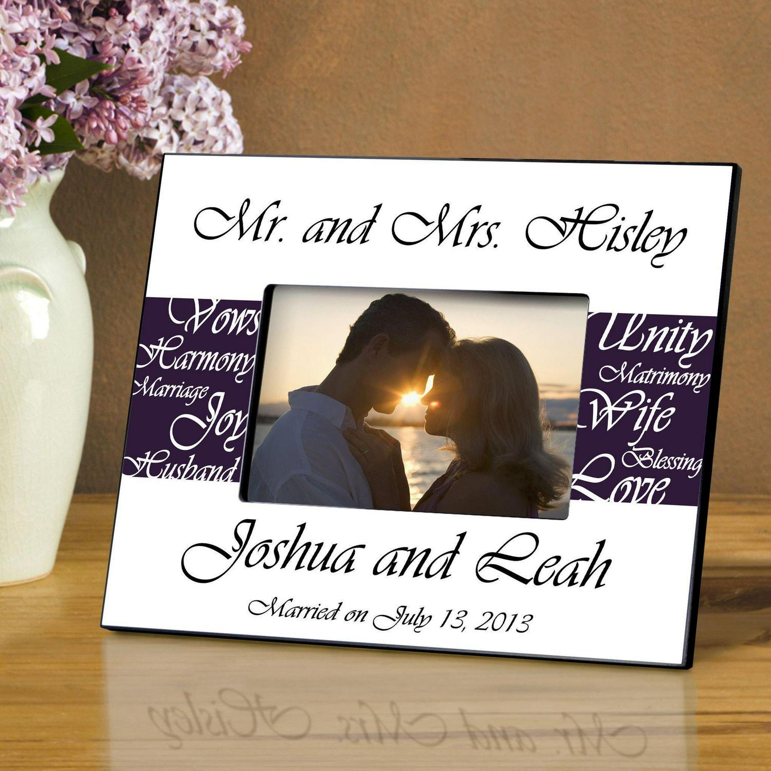 Personalized Picture Frame - Mr. and Mrs. - Wedding Gifts