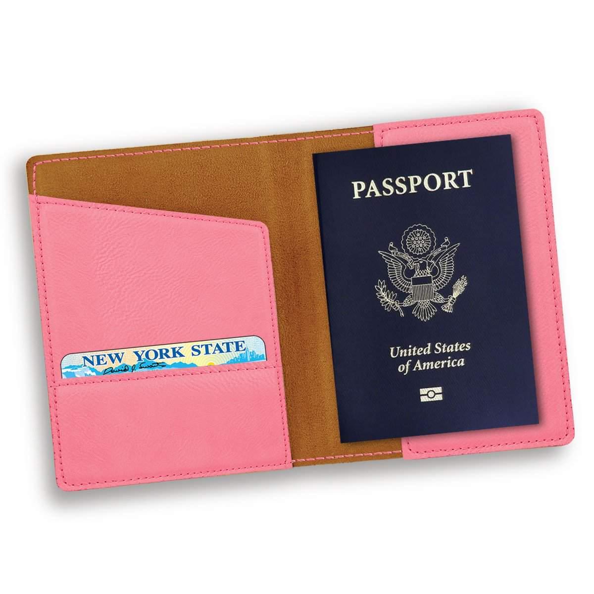 Personalized Pink Passport Holder