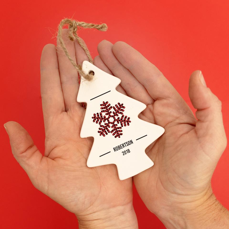 Personalized Porcelain Merry Christmas Ornaments