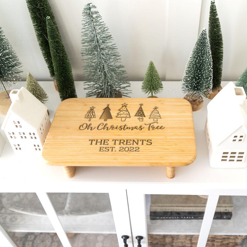 Personalized Raised Cutting Boards - Holiday Collection