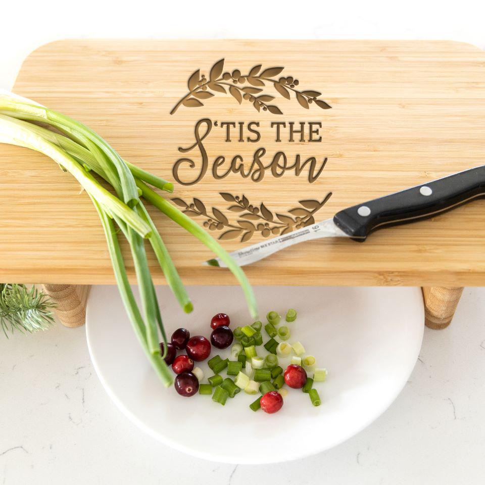 Personalized Raised Cutting Boards - Holiday Collection