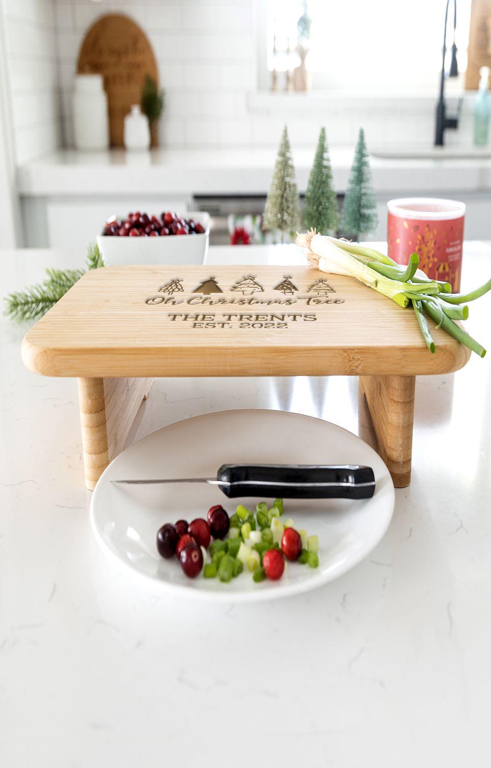 Personalized Raised Cutting Boards - Holiday Collection