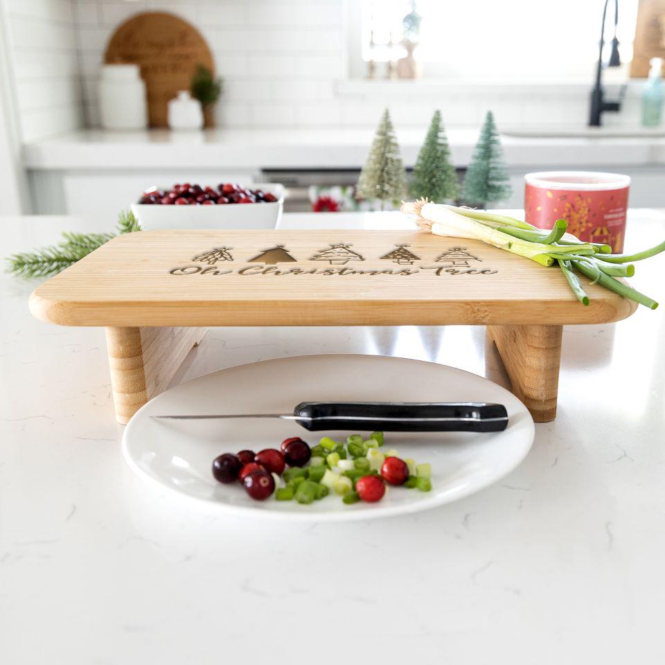 Personalized Raised Cutting Boards - Holiday Collection