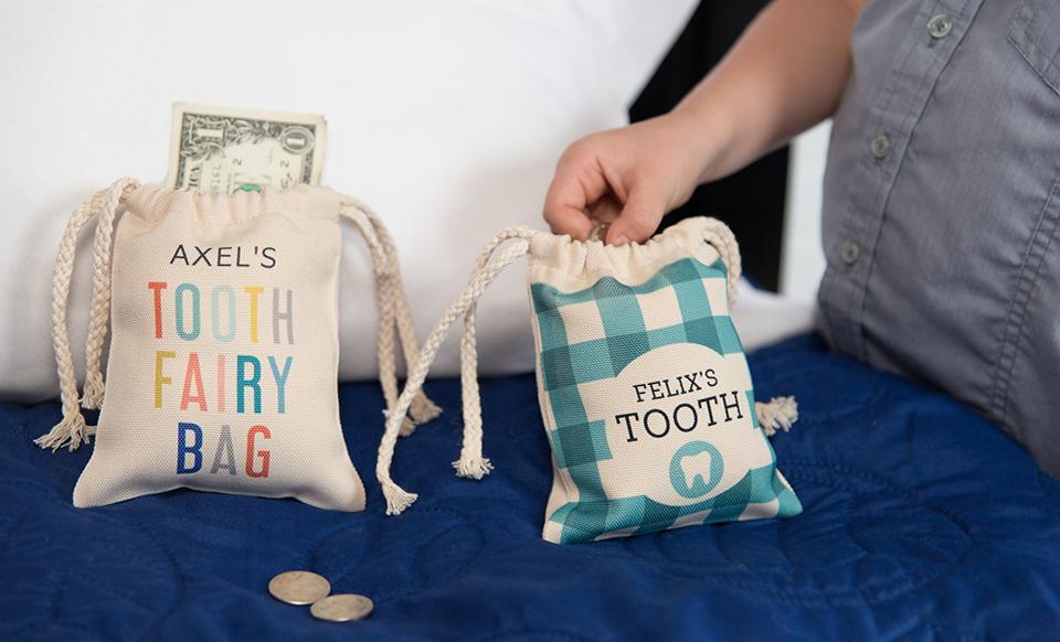 Personalized Tooth Fairy Bags