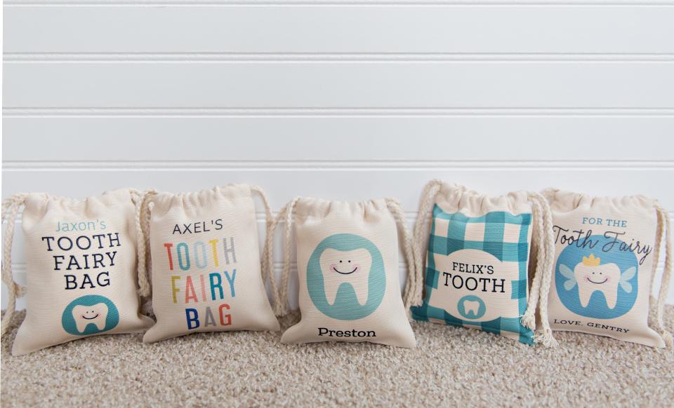 Personalized Tooth Fairy Bags