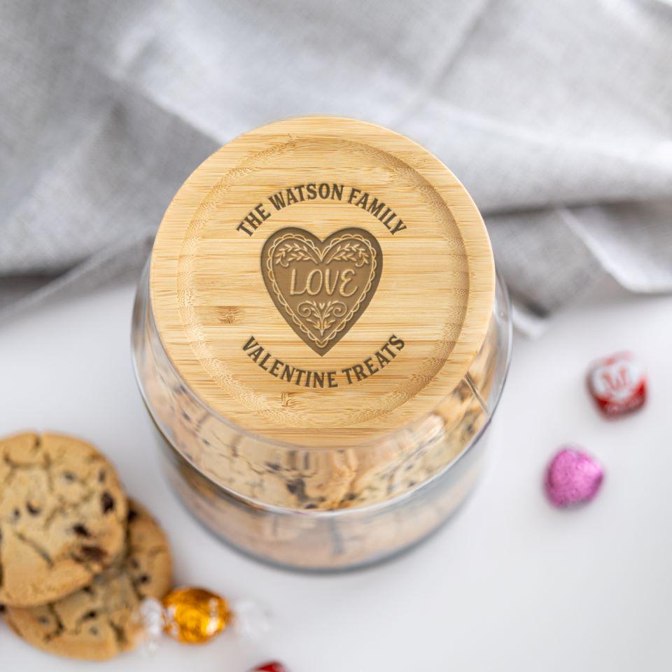 Personalized Valentine's Cookie Jars