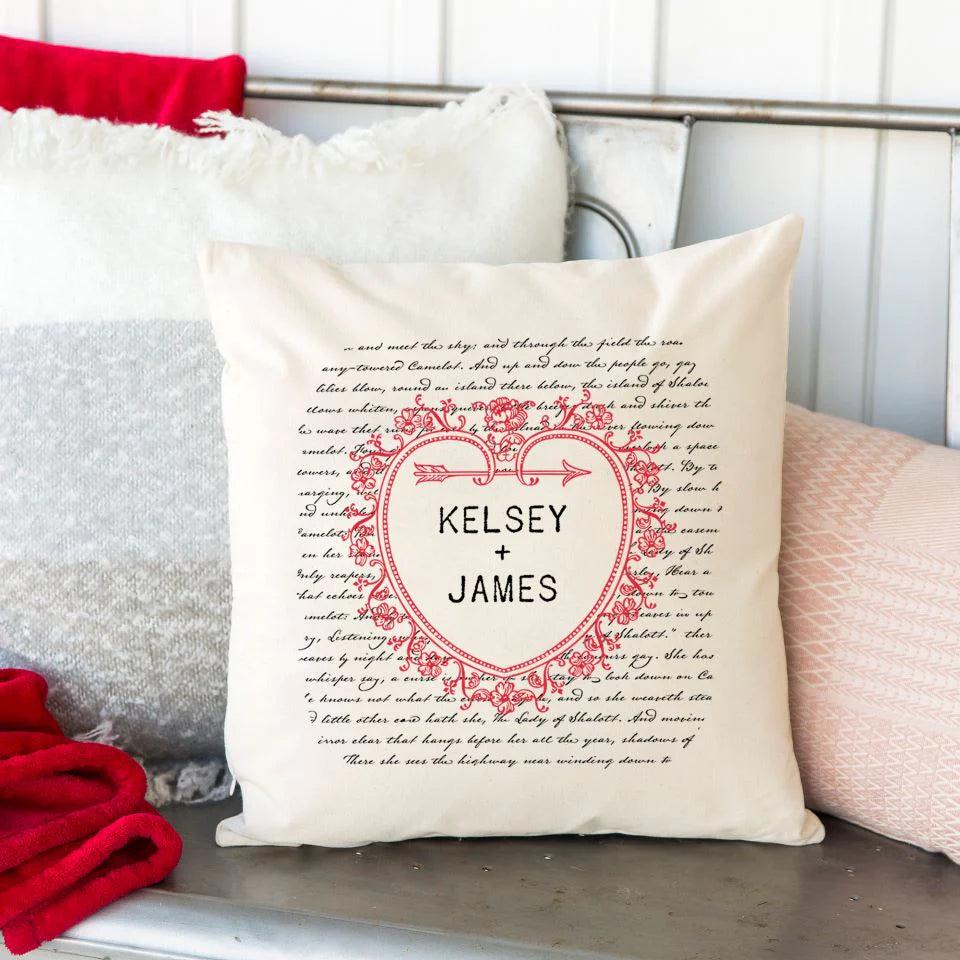 Personalized Valentine Throw Pillow Covers