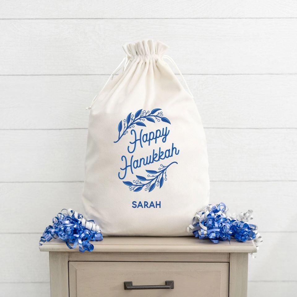 Personalized Velvet Hanukkah Gift Bags