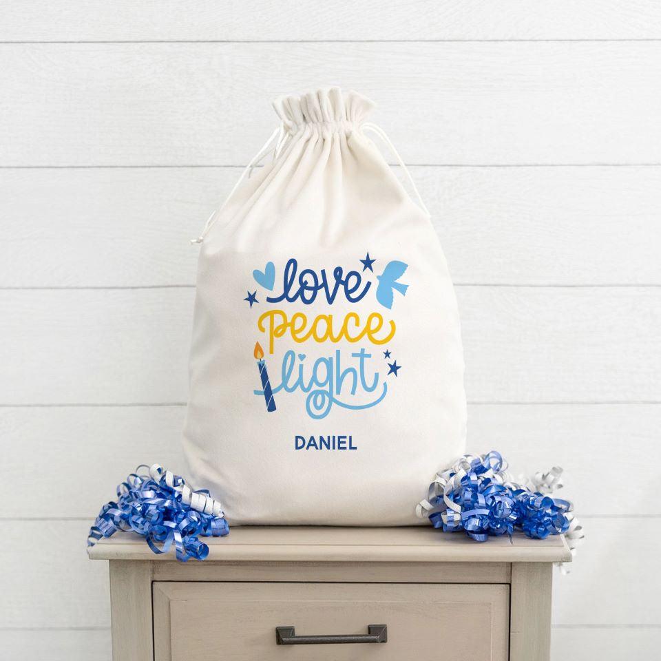 Personalized Velvet Hanukkah Gift Bags