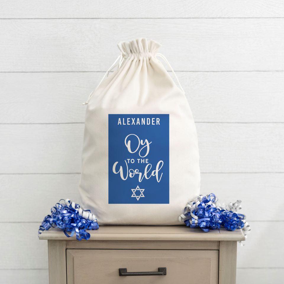 Personalized Velvet Hanukkah Gift Bags