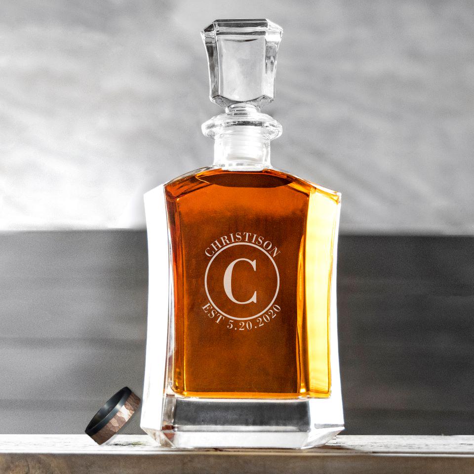 Personalized Whiskey Glass Decanter