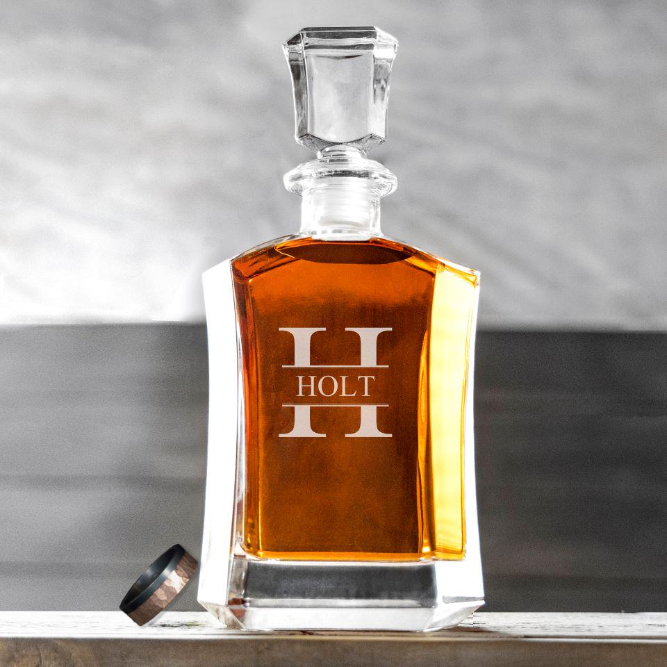 Personalized Whiskey Glass Decanter